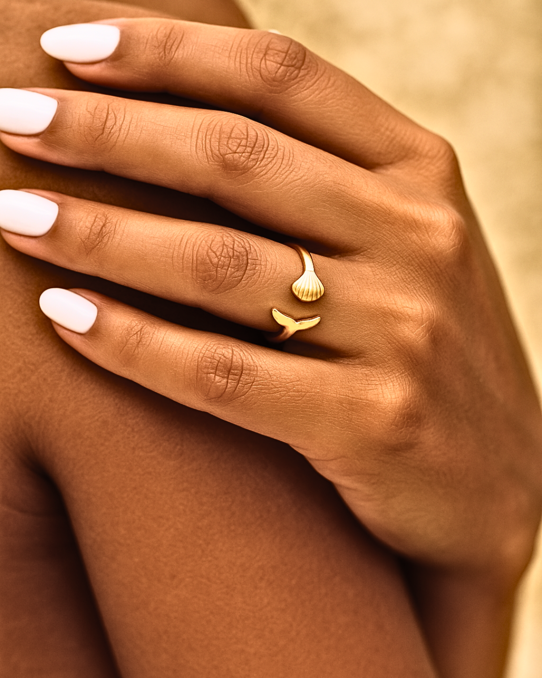 Shell & Mermaid Tail Ring