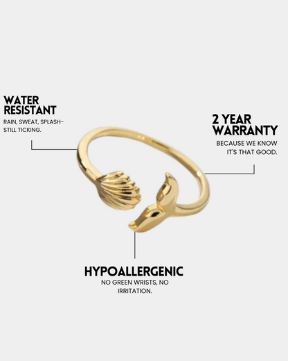 Shell & Mermaid Tail Ring