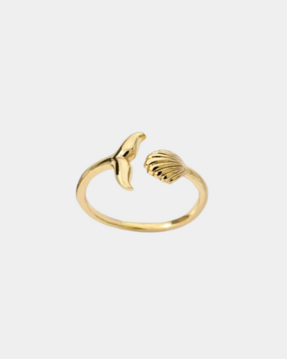 Shell & Mermaid Tail Ring